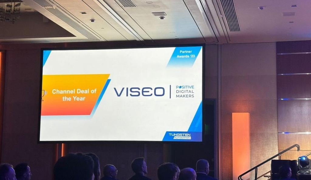 VISEO remporte l'award "Channel Deal of the Year" 2023 Tungsten Automation